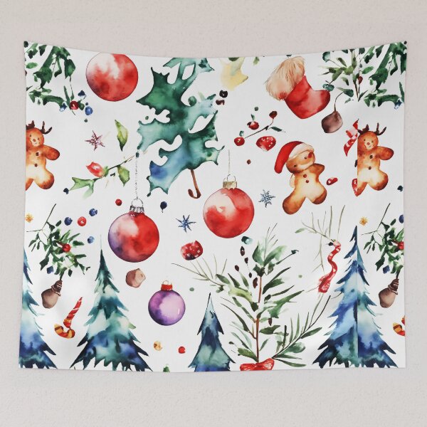 Item preview, Watercolor Christmas Design with Repeating Elements designed and sold by soulfulpalette.