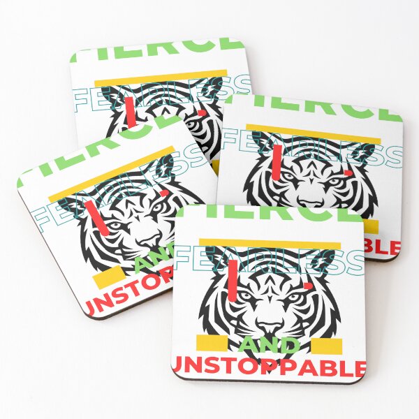 Item preview, Fierce, Fearless, Unstoppable Animal Print Typography designed and sold by UrbanStitchCreations.