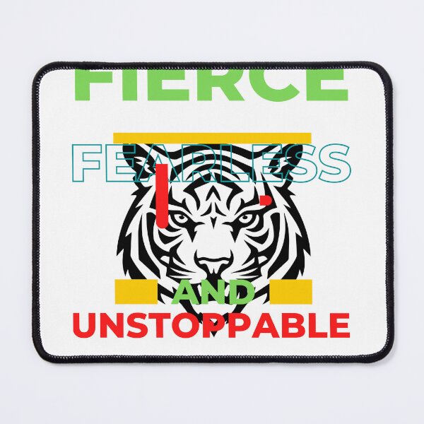 Item preview, Fierce, Fearless, Unstoppable Animal Print Typography designed and sold by UrbanStitchCreations.