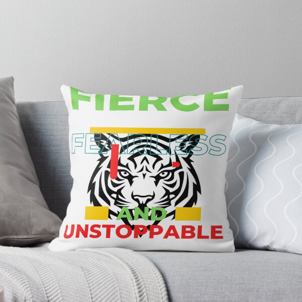Item preview, Fierce, Fearless, Unstoppable Animal Print Typography designed and sold by UrbanStitchCreations.