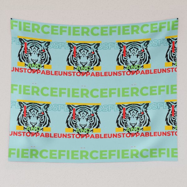 Item preview, Fierce, Fearless, Unstoppable Animal Print Typography designed and sold by UrbanStitchCreations.