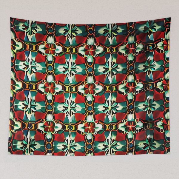 Item preview, Colorful Flower Cymatics Repeat Pattern Lattice Whimsical Floral designed and sold by Zeporas Castle.
