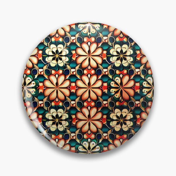 Item preview, Colorful Flower Cymatics Repeat Pattern Lattice Whimsical Floral designed and sold by Zeporas Castle.