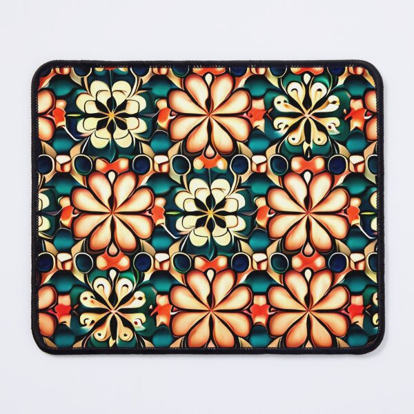 Item preview, Colorful Flower Cymatics Repeat Pattern Lattice Whimsical Floral designed and sold by Zeporas Castle.