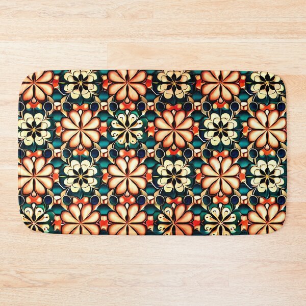Item preview, Colorful Flower Cymatics Repeat Pattern Lattice Whimsical Floral designed and sold by Zeporas Castle.