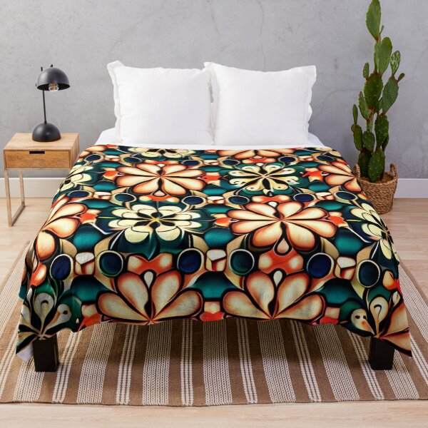 Item preview, Colorful Flower Cymatics Repeat Pattern Lattice Whimsical Floral designed and sold by Zeporas Castle.