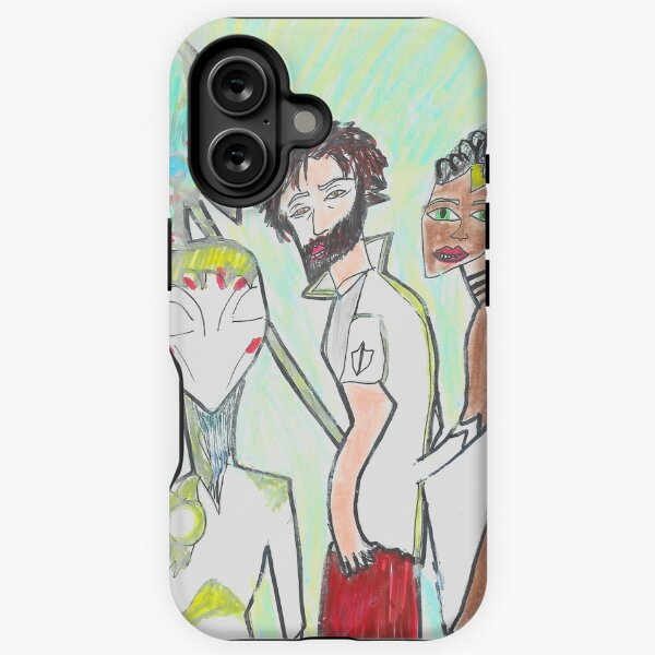 Vista previa del artículo con la obra «Viktoe observando al robot Viktor celoso mirando la melatonina», diseñado y vendido por Weeblingart.