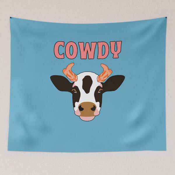 Item preview, Cowdy, funny cow wearing cowboy boots designed and sold by BritishDelights.