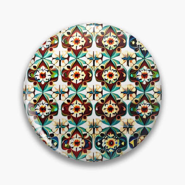 Item preview, Colorful Flower Cymatics Repeat Pattern Lattice Whimsical Floral designed and sold by Zeporas Castle.