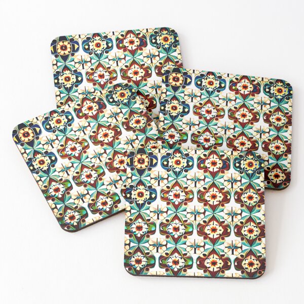 Item preview, Colorful Flower Cymatics Repeat Pattern Lattice Whimsical Floral designed and sold by Zeporas Castle.