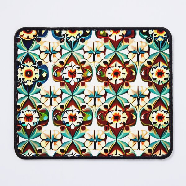 Item preview, Colorful Flower Cymatics Repeat Pattern Lattice Whimsical Floral designed and sold by Zeporas Castle.