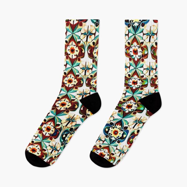 Item preview, Colorful Flower Cymatics Repeat Pattern Lattice Whimsical Floral designed and sold by Zeporas Castle.