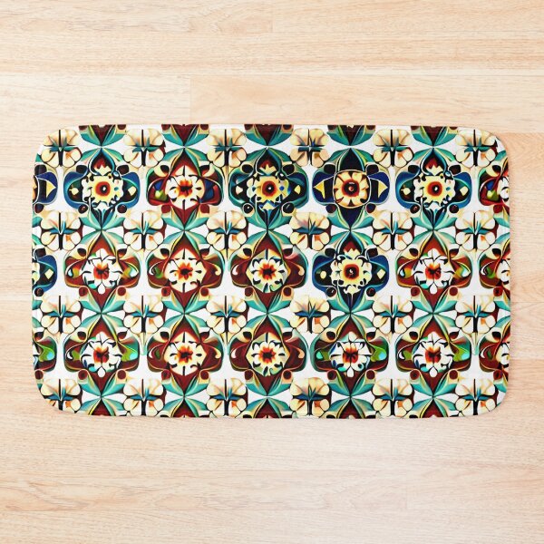Item preview, Colorful Flower Cymatics Repeat Pattern Lattice Whimsical Floral designed and sold by Zeporas Castle.