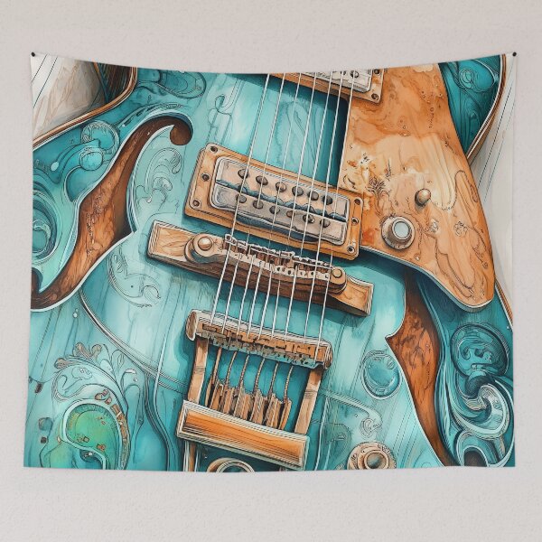 Item preview, Guitar music art #guitar #music designed and sold by JBJart.