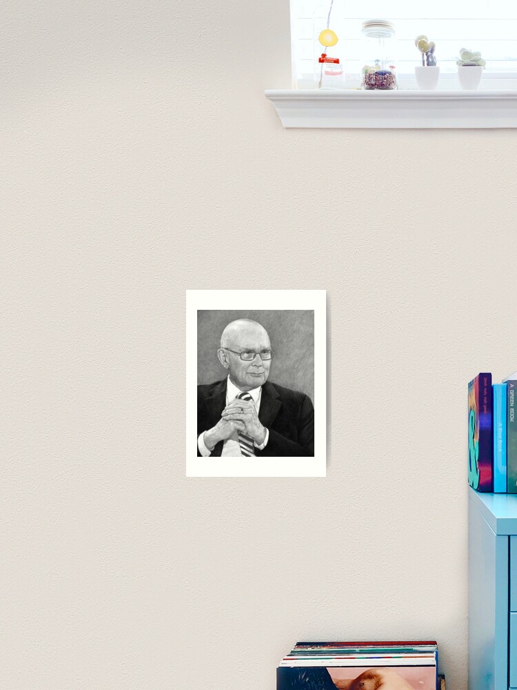 Thumbnail 2 of 3, Art Print, President Dallin H. Oaks designed and sold by SharonButler.