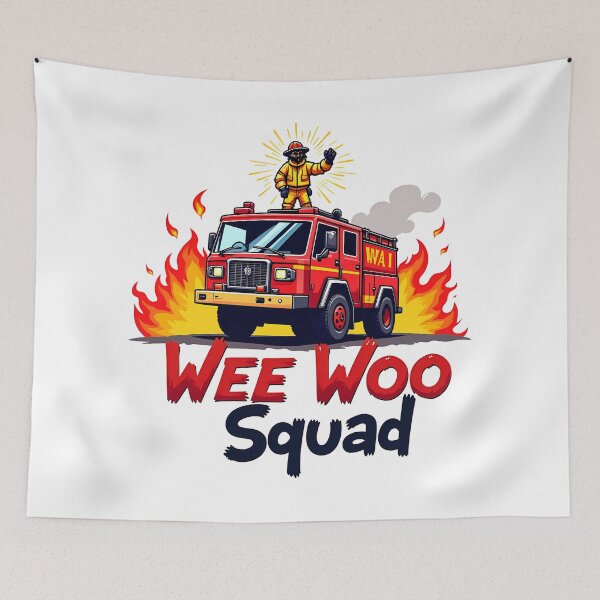 Item preview, Wee Woo Squad Fire Truck designed and sold by MarcinTShop.