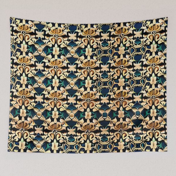 Item preview, Dynamic Flower Cymatics Mirror Repeat Pattern Floral Wayfair designed and sold by Zeporas Castle.
