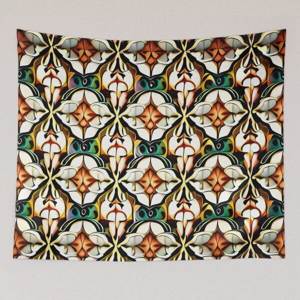 Item preview, Royal Diamond Kaleidoscope Floral Mirror Wallpaper Pattern Wayfair designed and sold by Zeporas Castle.