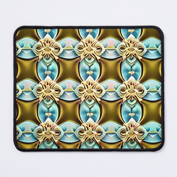 Item preview, Brown Blue Teal Kaleidoscope Floral Mirror Pattern Wayfair designed and sold by Zeporas Castle.
