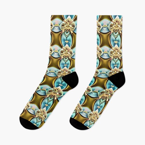Item preview, Brown Blue Teal Kaleidoscope Floral Mirror Pattern Wayfair designed and sold by Zeporas Castle.