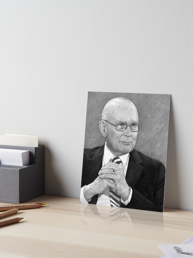 Thumbnail 1 of 2, Art Board Print, President Dallin H. Oaks designed and sold by SharonButler.