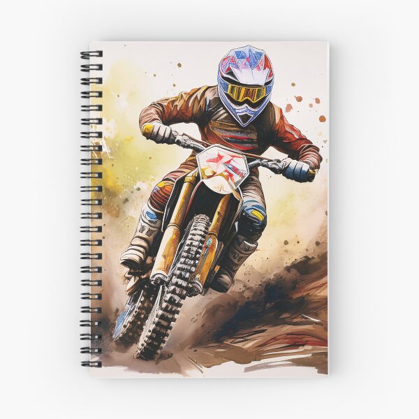 Item preview, A dynamic illustration of a motocross rider in action, with vibrant splashes of color and motion designed and sold by homydesign.