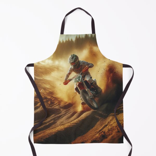 Item preview, A motocross rider navigates challenging terrain in dynamic motion, kicking up dust and debris against a golden desert backdrop as competitors trail behind designed and sold by homydesign.