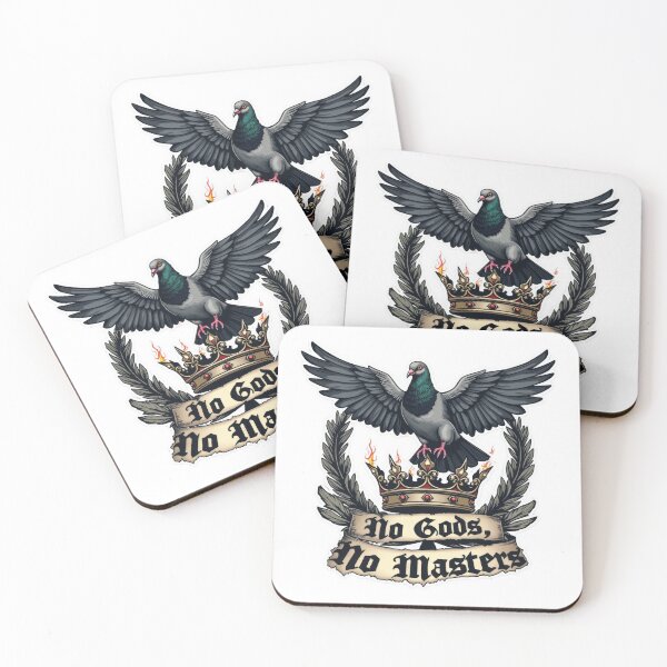 Item preview, NoGods, No Masters, Pigeon Anarchy Design designed and sold by Creative Spark.
