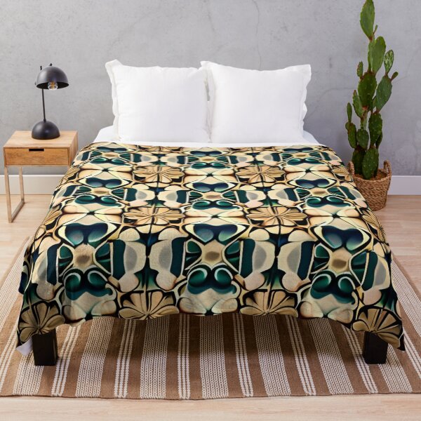 Item preview, Floral Repeat Pattern Royal Bohemian Whimsical Mid-Century Modern designed and sold by Zeporas Castle.