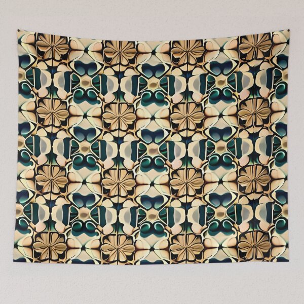 Item preview, Floral Repeat Pattern Royal Bohemian Whimsical Mid-Century Modern designed and sold by Zeporas Castle.