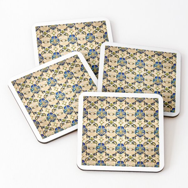 Item preview, Floral Repeat Pattern Royal Bohemian Whimsical Mid-Century Modern designed and sold by Zeporas Castle.