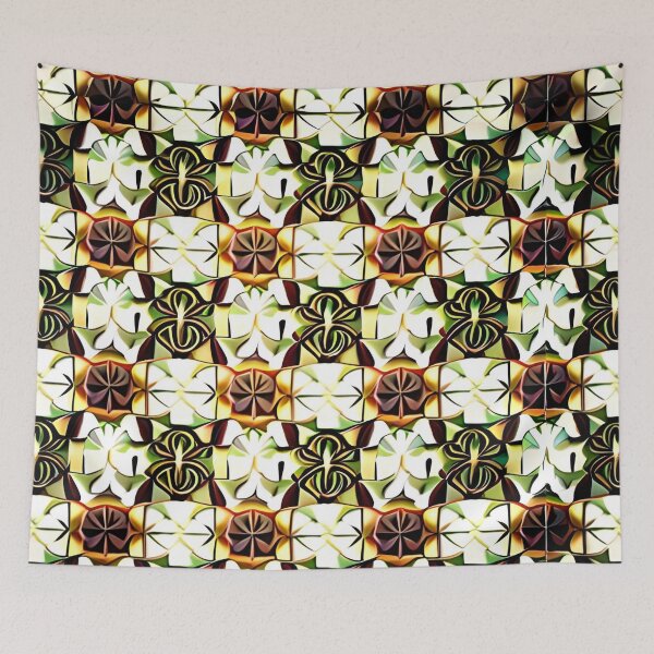 Item preview, Floral Repeat Pattern Royal Bohemian Whimsical Mid-Century Modern designed and sold by Zeporas Castle.