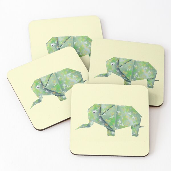 Item preview, Copy of Googly-Eyed Origami Elephant - Green designed and sold by TimeLady's Closet.