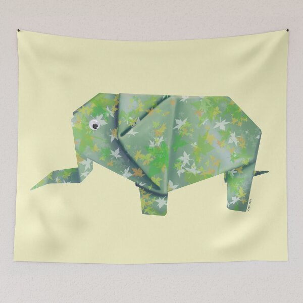 Item preview, Copy of Googly-Eyed Origami Elephant - Green designed and sold by TimeLady's Closet.