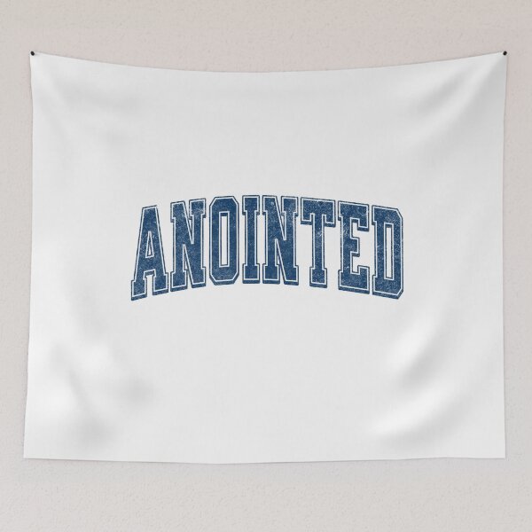 Item preview, Classic Blue Distressed Anointed Gift Idea designed and sold by HosvPrint .s.