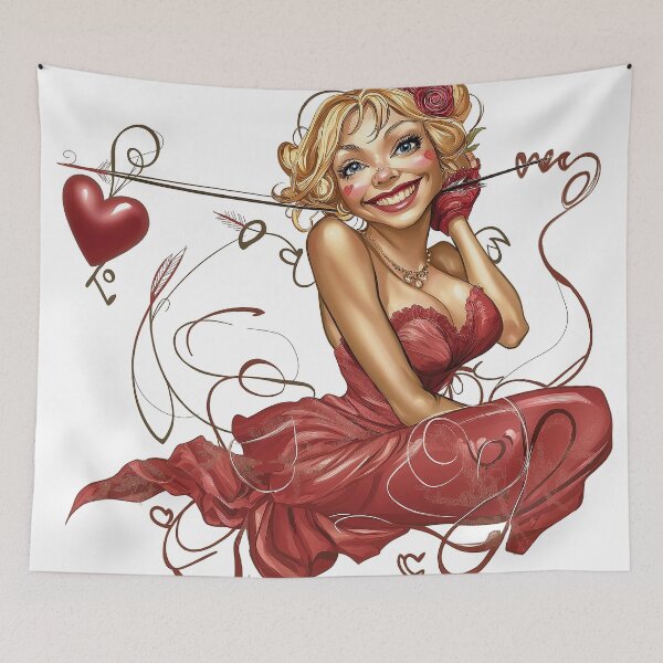 Item preview, Valentine's Day cute girl designed and sold by Maestro-4U.