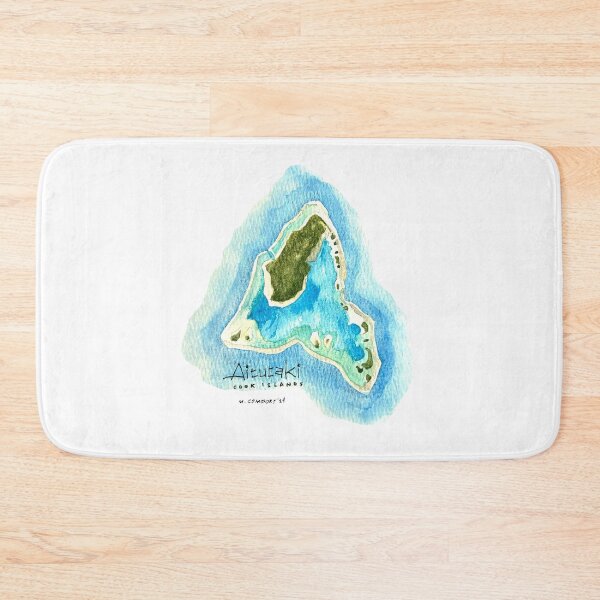 Item preview, Watercolor of the Island of Aitutaki designed and sold by Michael Comfort.