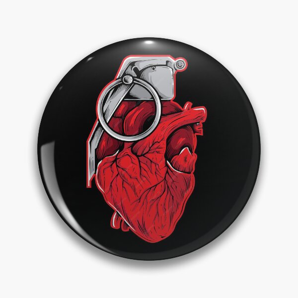 Item preview, HEART GRENADE Bold Intense Artistic Emotional Edgy designed and sold by RoadTripWear.