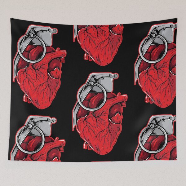Item preview, HEART GRENADE Bold Intense Artistic Emotional Edgy designed and sold by RoadTripWear.