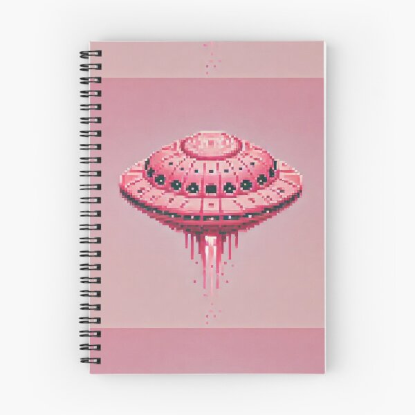 Item preview, Simple Pixel Things: Pink Objects - Pixel UFO Invasion (Retro Alien Art, Pink Theme designed and sold by TrippyBunnyShop.