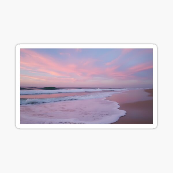 Item preview, Solitary Sunset: A Canvas of Blazing Orange on a Deserted Beach designed and sold by KirixArt.