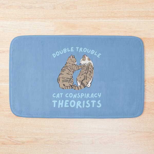 Item preview, Double trouble, cat conspiracy theorists designed and sold by BritishDelights.