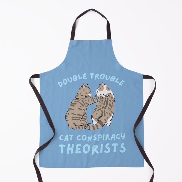 Item preview, Double trouble, cat conspiracy theorists designed and sold by BritishDelights.