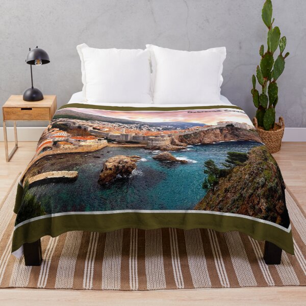 Item preview, Dubrovnik Croatia Medieval City Travel and Tourism Advertising Print designed and sold by posterbobs.
