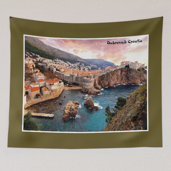 Item preview, Dubrovnik Croatia Medieval City Travel and Tourism Advertising Print designed and sold by posterbobs.
