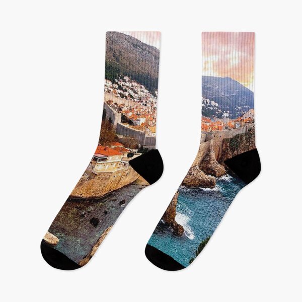 Item preview, Dubrovnik Croatia Medieval City Travel and Tourism Advertising Print designed and sold by posterbobs.