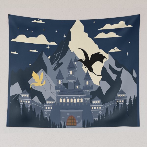 Item preview, Basgiath Dragons At Night designed and sold by Sarah Teigland.