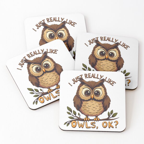 Item preview, I Just Really Like Owls Ok? Funny Owl Lovers designed and sold by ArtFromBeyond.