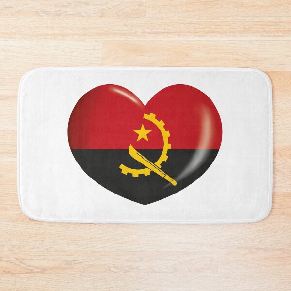 Item preview, Icon representing a heart button with the flag of Angola. Ideal for catalogs of institutional materials and geography designed and sold by LucianoCosmo.