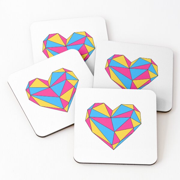 Item preview, Pansexual Pride Heart designed and sold by BrainChaosArt.